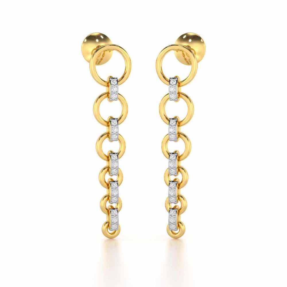 Captivating Crescendo Diamond Stud Earrings